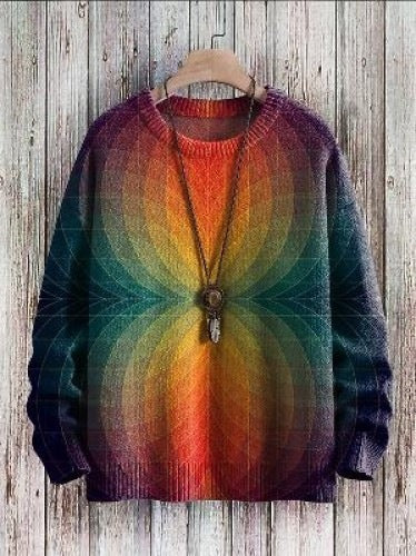 3D Digital Printing Wool-like Knitted Color Dopamine Sweater