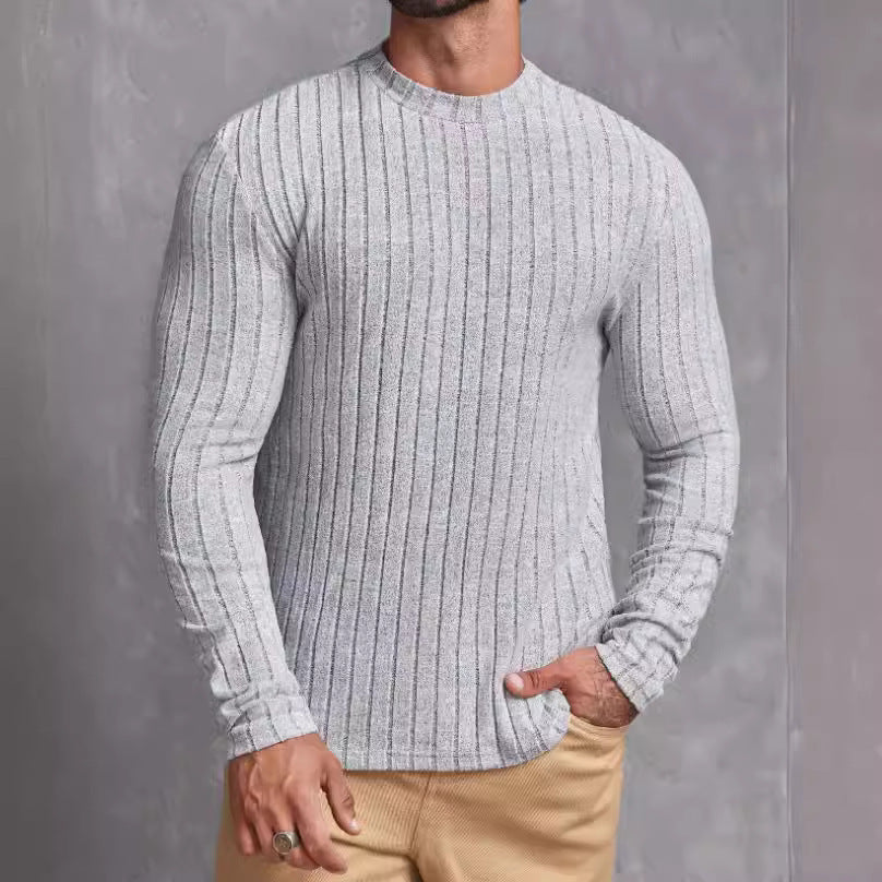 Casual  Round Neck Long-sleeved T-shirt