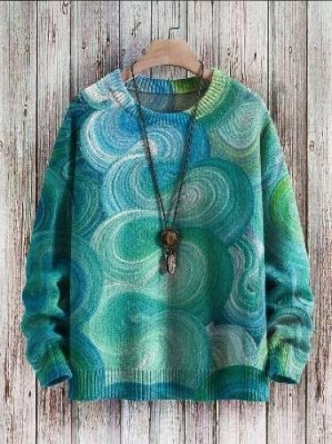 3D Digital Printing Wool-like Knitted Color Dopamine Sweater