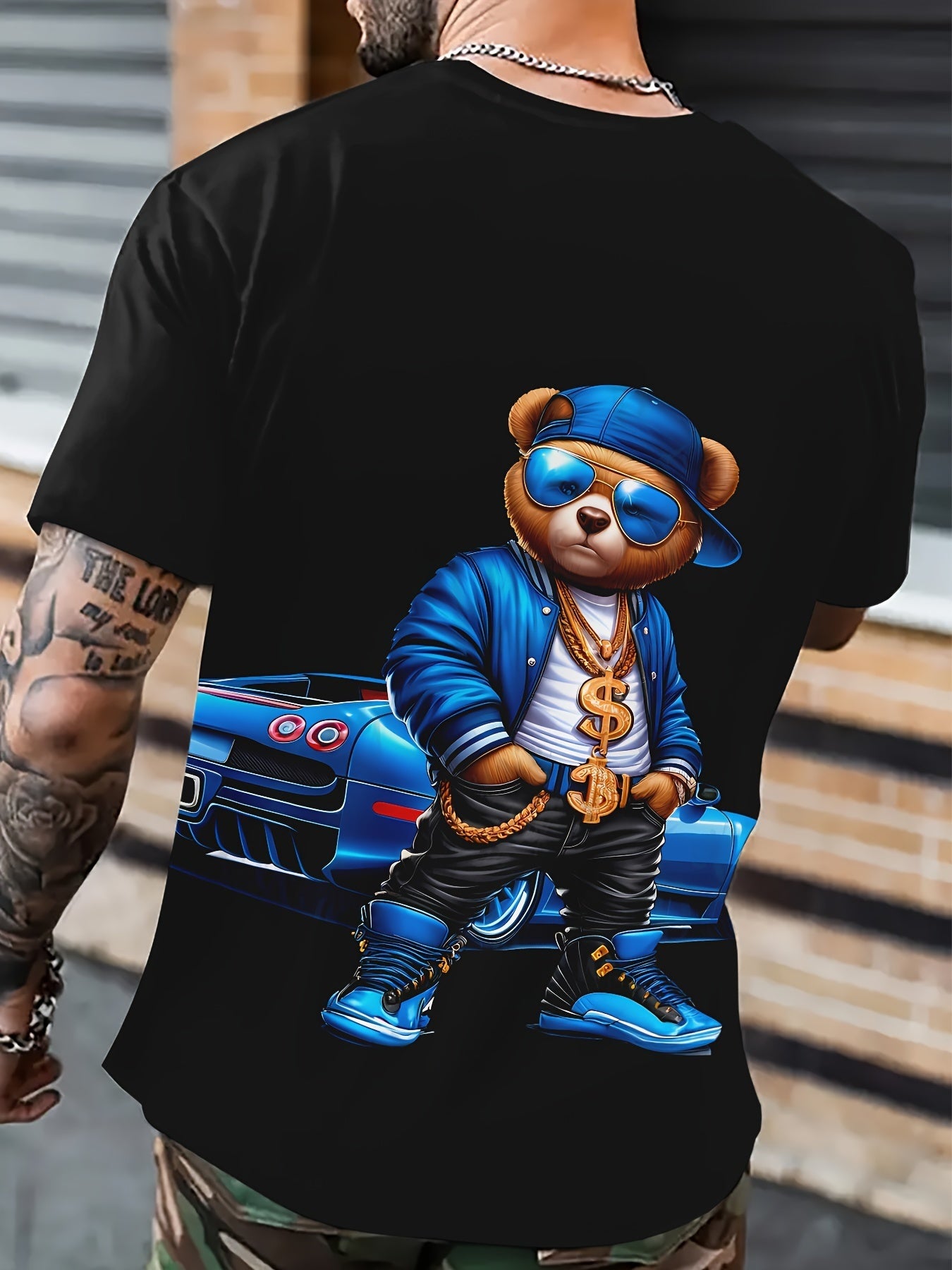 T-shirt - Cool Bear Printed Casual Round Neck