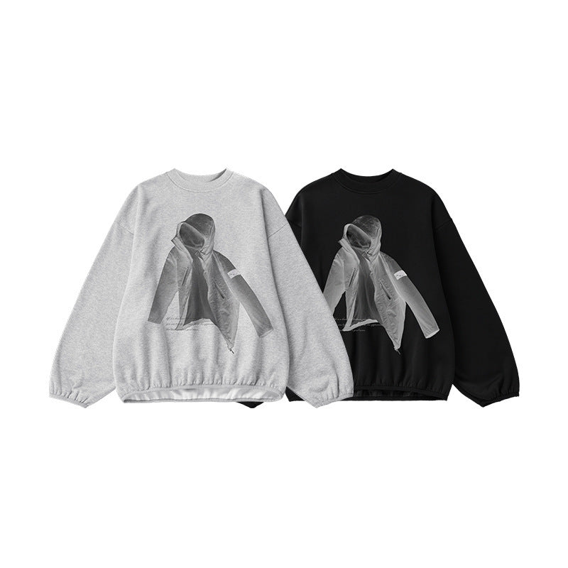 X-ray Printed Crew Neck Sweatshirt